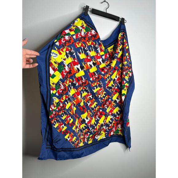 Movenpick‎ Women's Abstract Bold Colored Cow Print Polyester Scarf - Picture 4 of 6